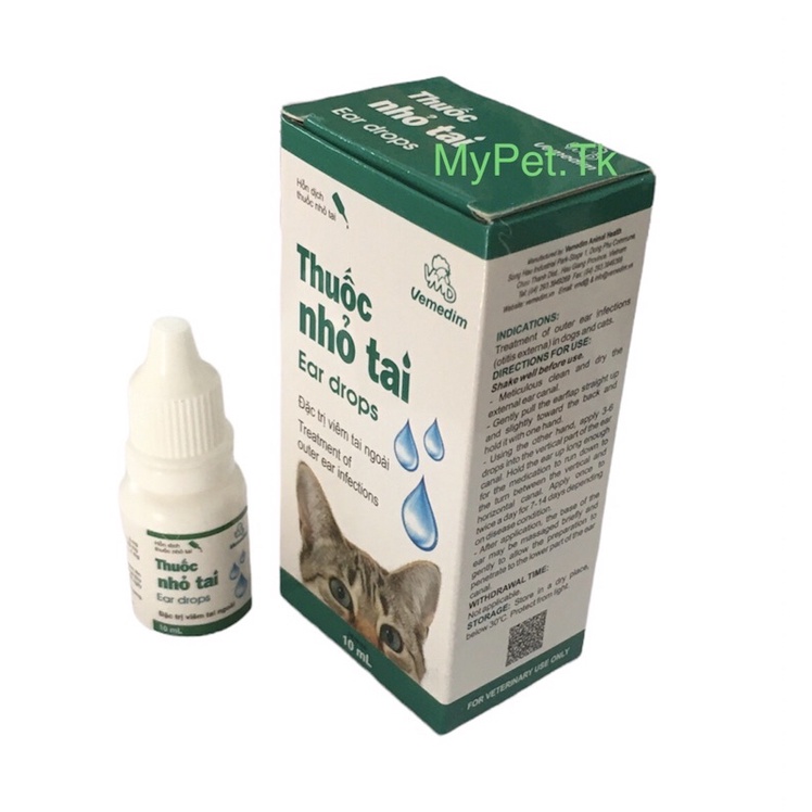 Nhỏ tai chó mèo chống hôi Vemedim Ear Drop 10ml