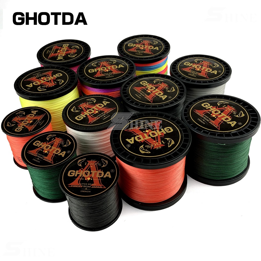 Cuộn Dây Câu Cá Bện Sợi PE 100% 10LB Đến 120LB 300M 500M