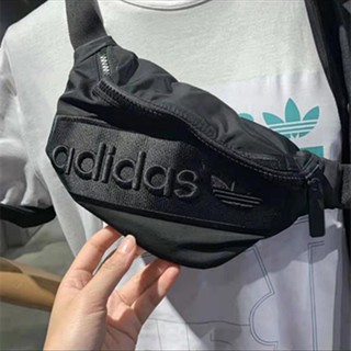 Túi đeo ngực màu đen Adidas Túi đeo eo mát mẻ Túi xách nam Túi đeo chéo