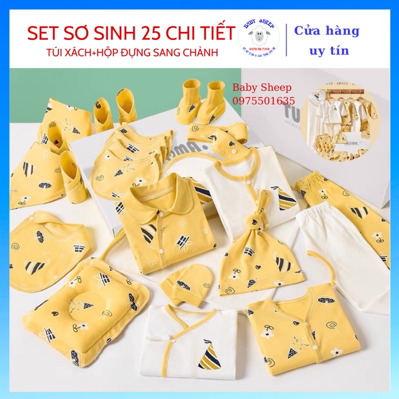 Set quà tặng cao cấp dành cho bé sơ sinh 25 chi tiết họa tiết cao cấp hãng TUOMA