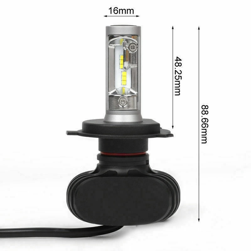 2 Đèn Pha H4-Cree Led H4 9003 Hb2 180W 6500K Cho Xe Hơi