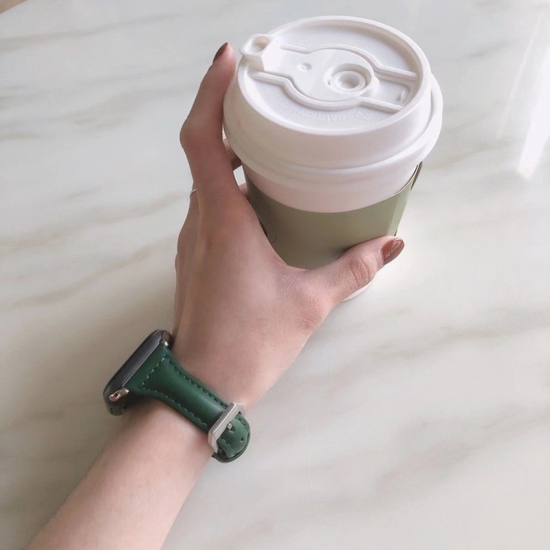 Dây Đeo Đồng Hồ Thông Minh Bằng Da Cho Apple Watch 41mm 40mm 45mm 44mm 38mm 42mm Series 7 SE 6 5 4 3 2 1