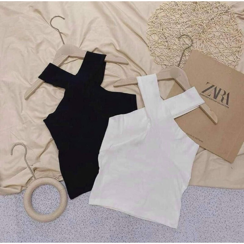 [RẺ VÔ ĐỊCH] Áo Chéo Ngực Trễ Vai Siêu Hot, Thun 2S Chéo Ngực