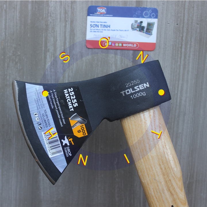 Búa rìu cán gỗ 1000g Tolsen 25255