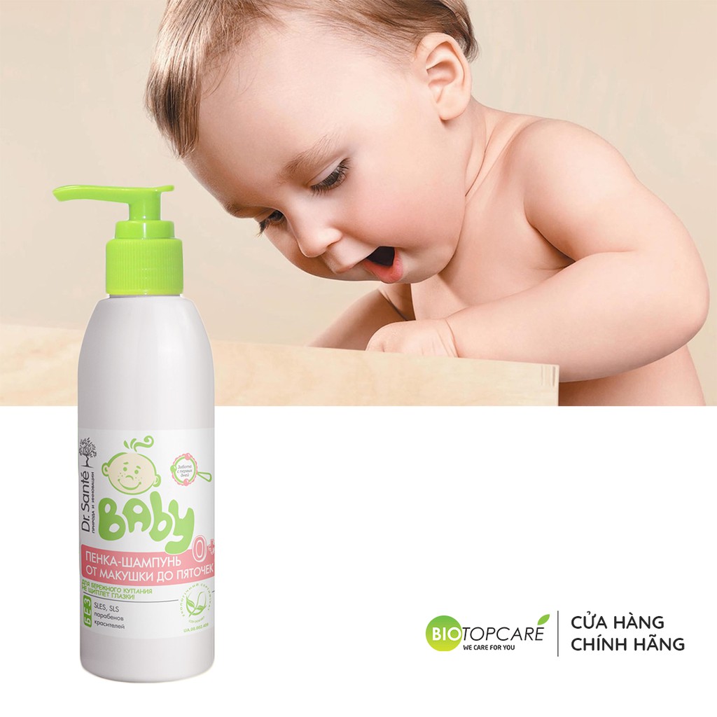 Sữa tắm gội toàn thân cho trẻ em Dr. Sante Baby 300ml - BioTopcare Official