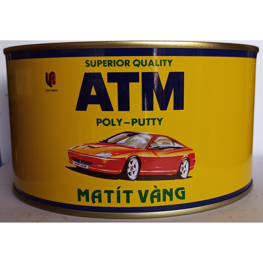 Tặng Dao Nhựa Trét, 95k/bộ Matít Vàng ATM Poly Putty 1Kg