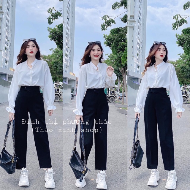 QUẦN BAGGY VẢI CẠP CAO ỐNG ĐỨNG SANG TRỌNG BG999 | BigBuy360 - bigbuy360.vn