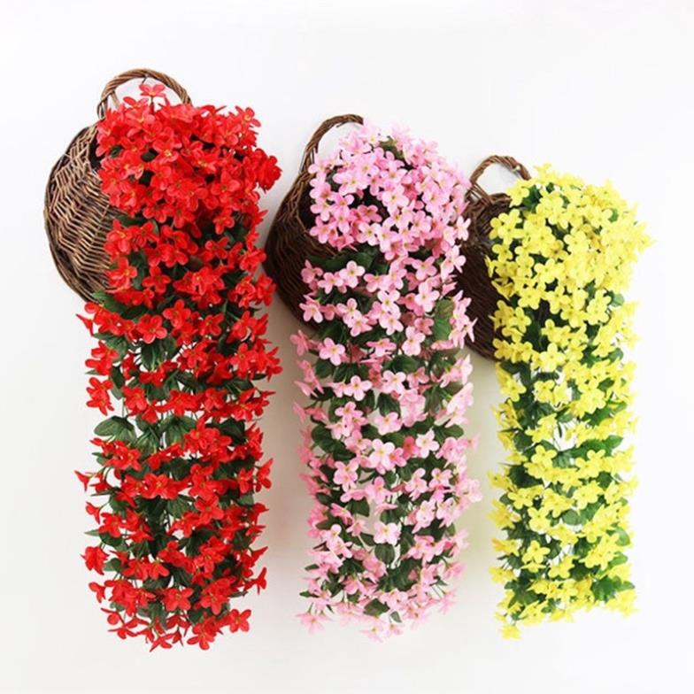 Chùm Đỗ Quyên Treo Tường - hoa vải hoa lụa cao cấp