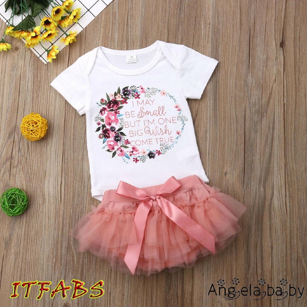 Newborn Infant Romper +Tutu Dress Sets 2Pcs Outfits