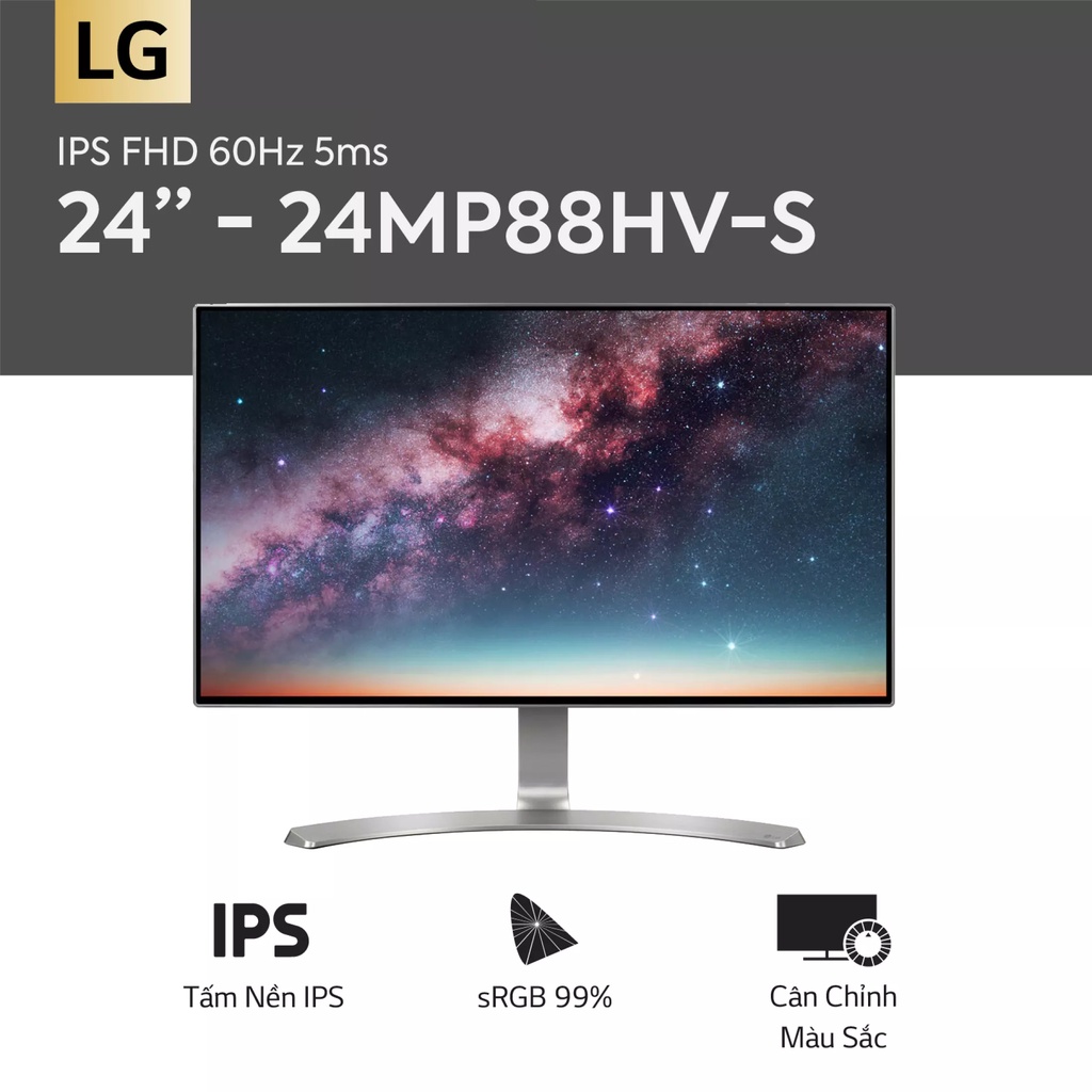 Màn hình LG 24MP88HV-S 24" FullHD 5ms 60Hz IPS Speaker - Hàng chính hãng