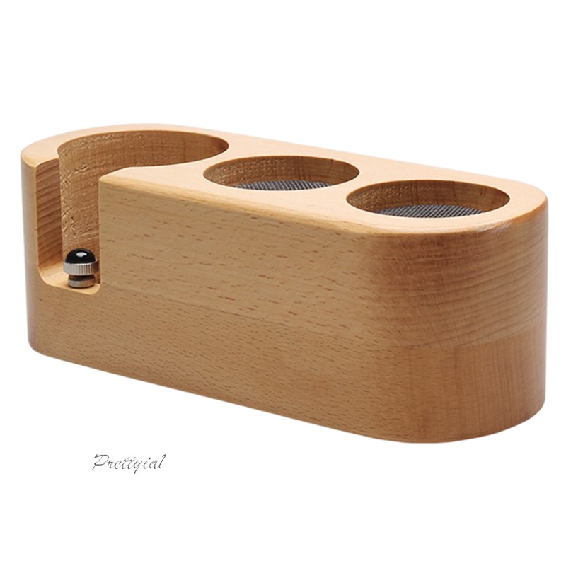 [PRETTYIA1] Wooden Espresso Tamping Holder, Coffee Tamping Stand, Solid Wood Coffee Tamper Holder, Espresso Base