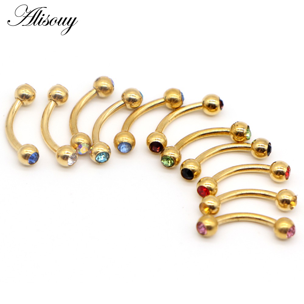 Alisouy 1 Khuyên Xỏ Cơ Thể / Lông Mày / Môi Bằng Thép 316l Cho Nam / Nữ
