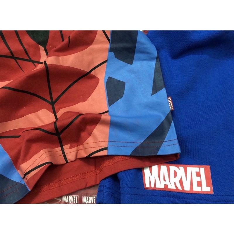 Set áo cotton kết hợp quần da cá Spider Marvel cho bé trai dư size từ 14-38 cân