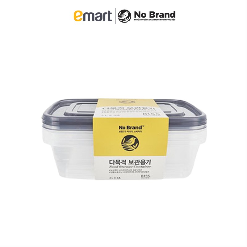 Bộ 3 Hộp Đựng Thực Phẩm Đa Năng No Brand - Emart VN