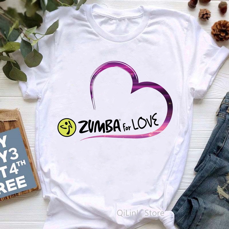 Áo Thun Nữ Tay Ngắn In Hình zumba 2023 Thời Trang hip hop