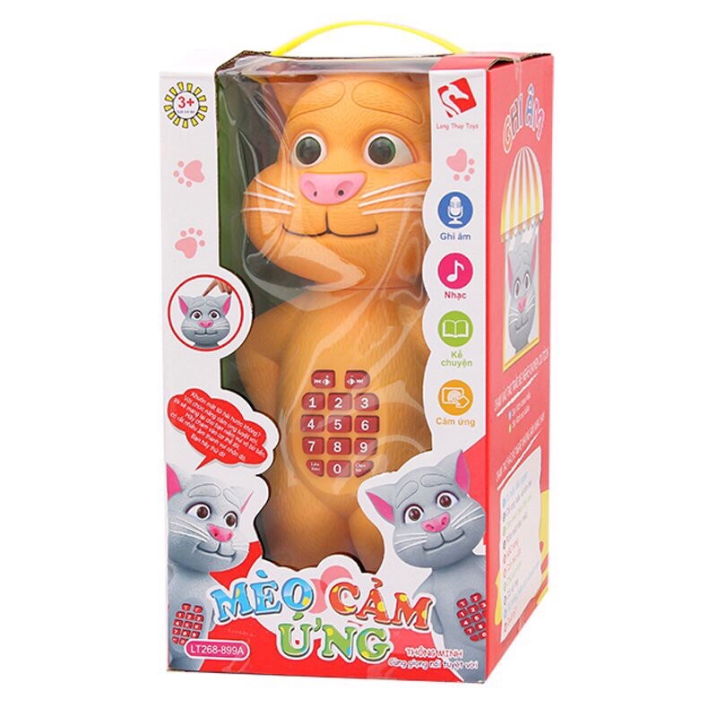 Đồ Chơi Mèo Cảm Ứng, Ca Hát, Kể Chuyện Tiếng Việt  Tặng Pin