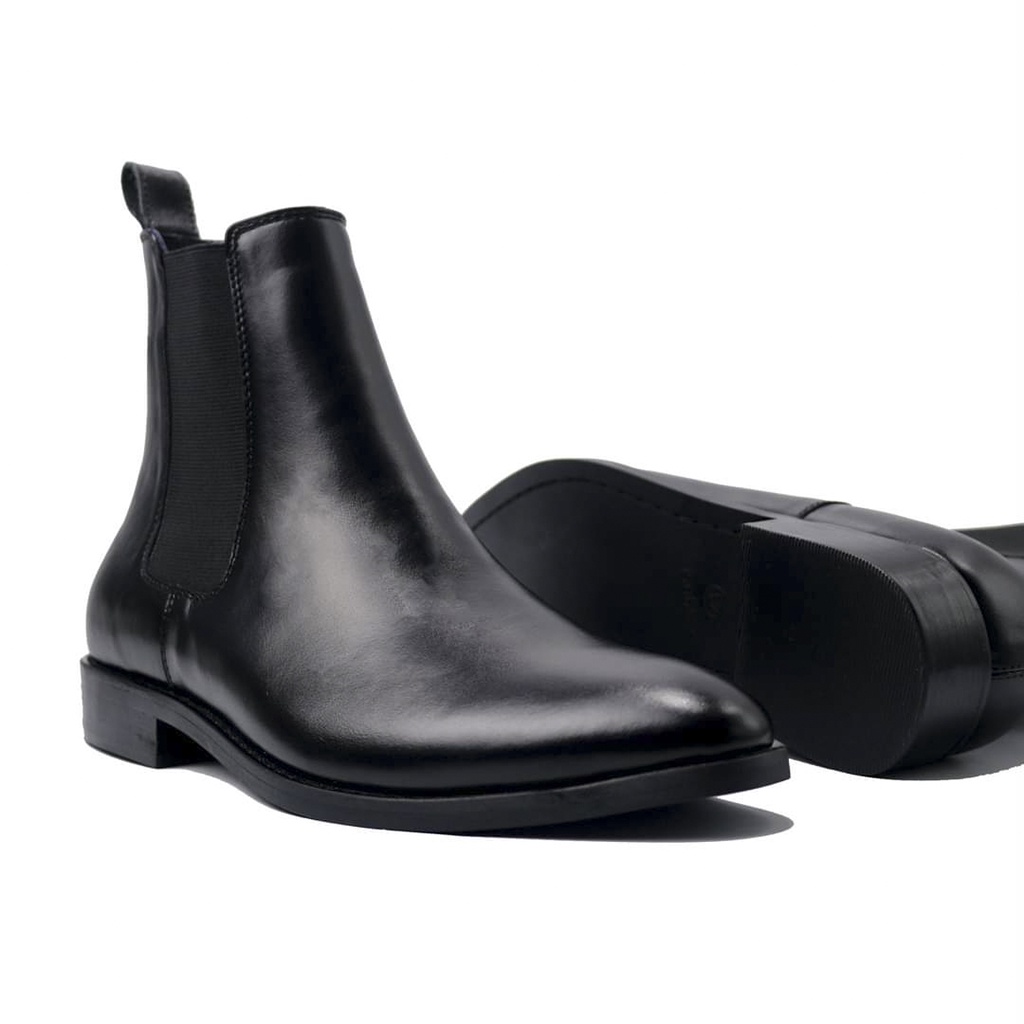 Giày tây nam cổ cao mũi tròn Chelsea Boot đế khâu, giày công sở nam – Bảo hành 12 tháng, lỗi 1 đổi 1 trong 30 ngày