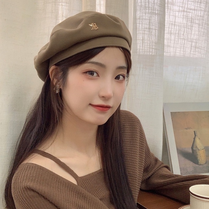 Mũ Nồi Len Màu Đen Thời Trang Thu Đông Hàn Quốc Cho Nữ