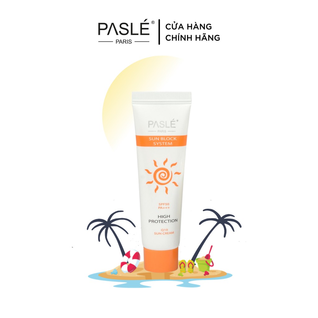 Kem Chống Nắng Q10 SUN CREAM PASLÉ Nâng Tông Da [SPF50 PA+++] - 75g/ tuýp