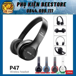 Tai nghe Bluetooth, tai phone không dây chụp tai có thể gấp gọn P47 - Beestore
