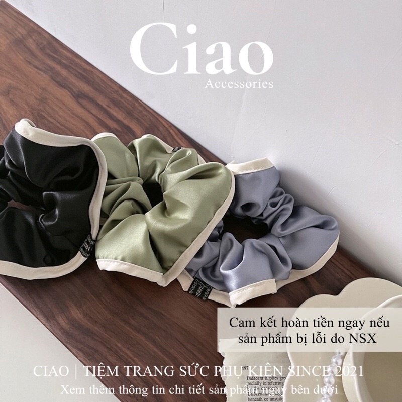 [HOẢ TỐC 1H] Dây buộc tóc/ Scrunchies thiết kế lụa satin xinh xắn mã 07 Ciao accessories