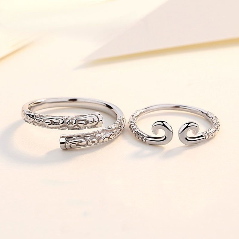 Nhẫn hợp kim mạ bạc phong cách Punk cá tính