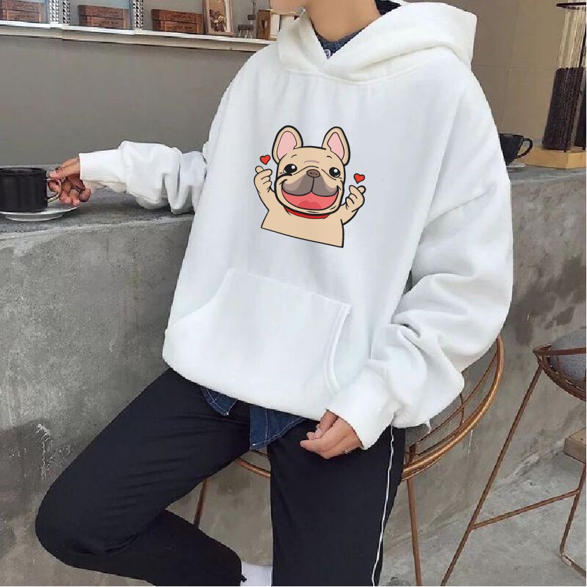 [Gió mùa về] Áo nỉ Hoodie thu đông hoạt hình chó Pub form suông rộng Unisex cá tính cho nam nữ | BigBuy360 - bigbuy360.vn
