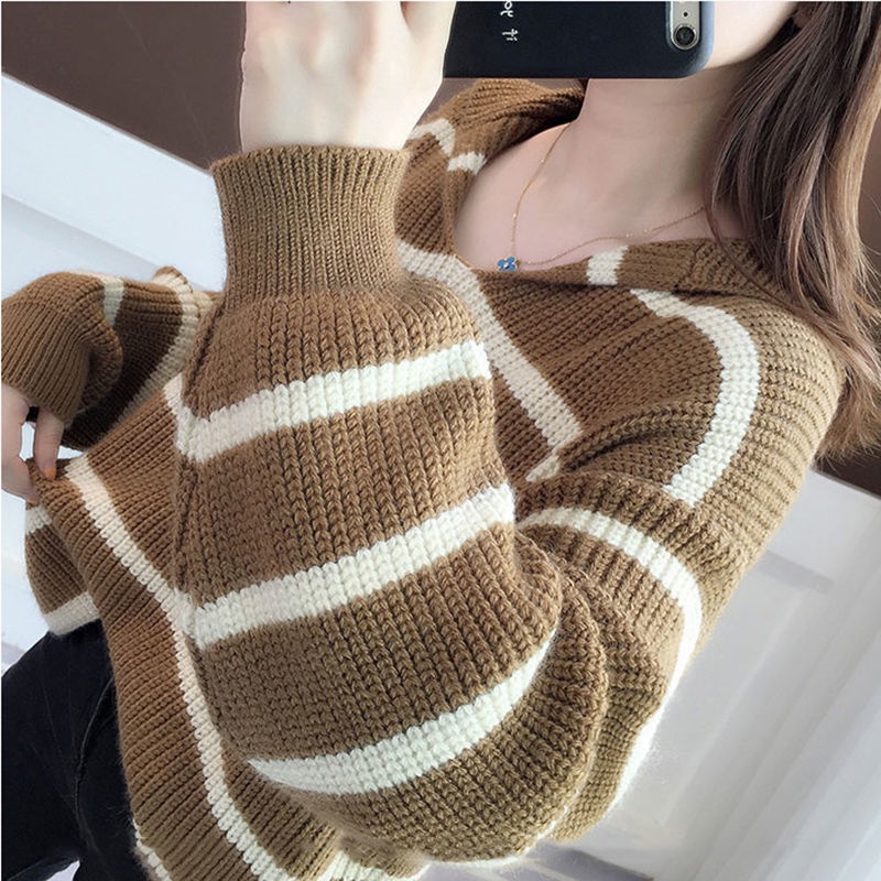 Áo len dài tay cổ tròn thời trang Hàn Quốc dành cho nữ