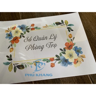 Sổ quản lý phòng trọ a4 - 1 cuốn 100 tờ in 1 mặt