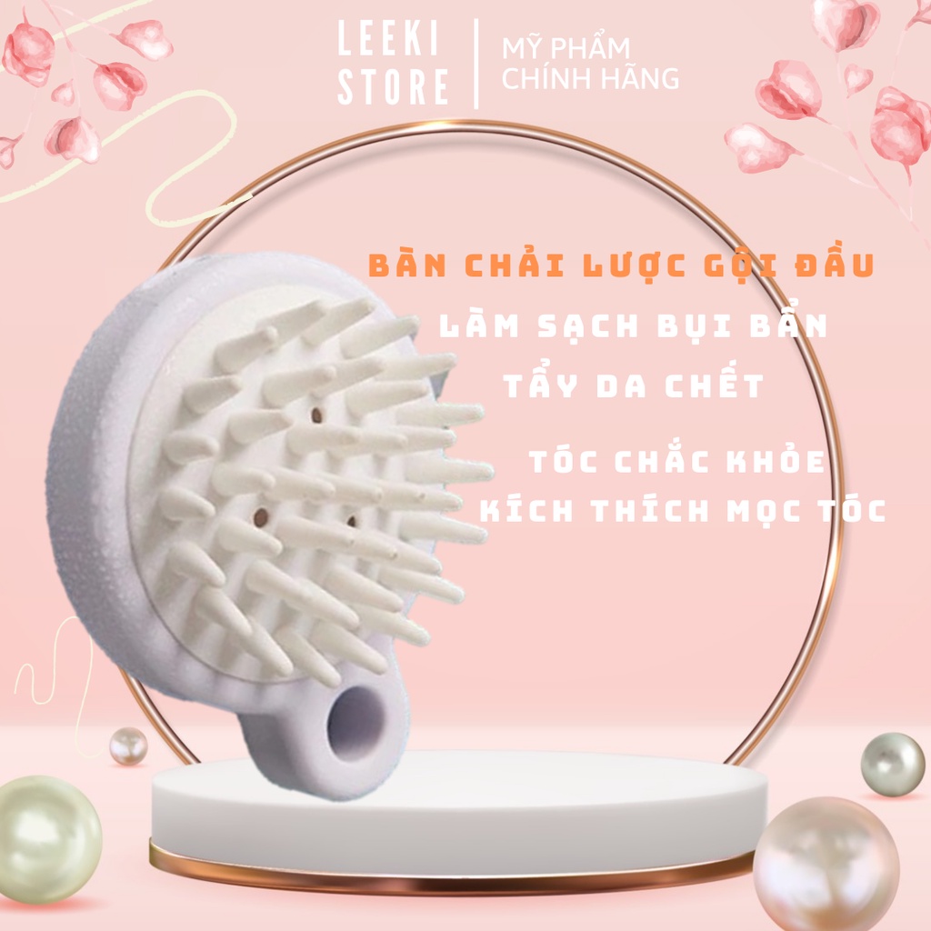 Lược gội đầu silicon mềm massage da đầu giảm rụng tóc kích thích mọc tóc matxa mát xa đầu Nhật