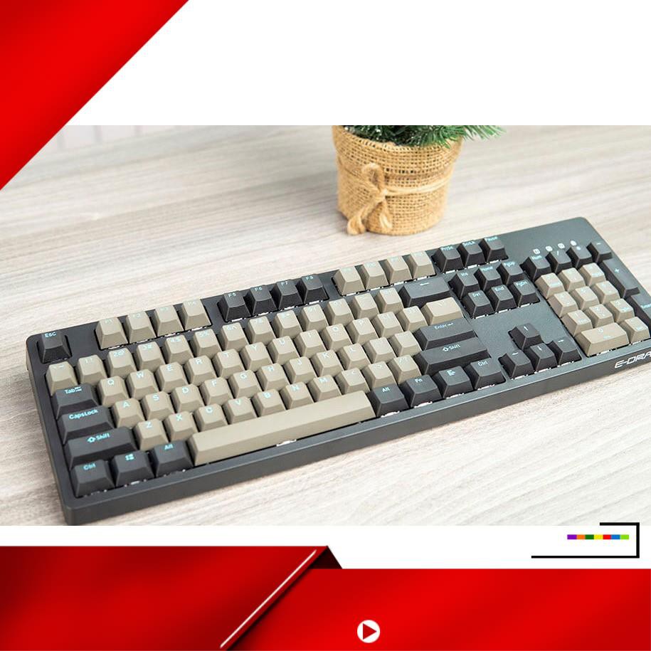 [Giảm giá thần tốc] Bàn phím cơ E-Dra EK3104 Pro Cherry SKY DOLCH (keycaps PBT SKY DOLCH cao cấp) BH 2 năm chính hãng