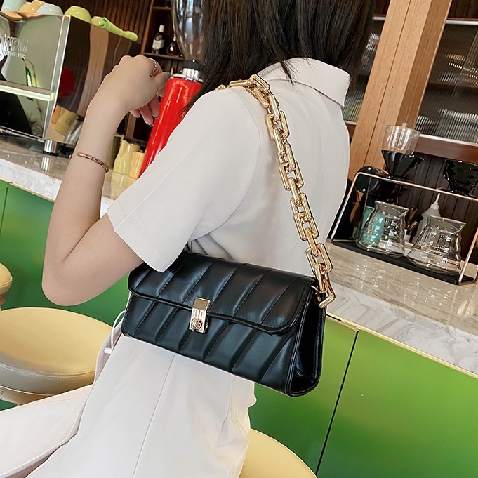 Thời trang mới hợp thời trang nữ dây chuyền đeo vai túi xách đẹp phù hợp với ngày mua sắm