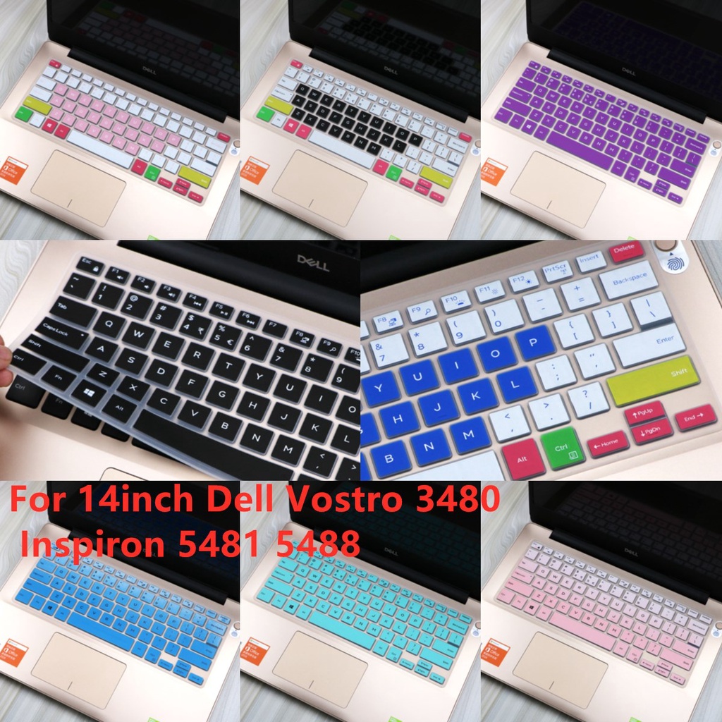 Ultra Thin Soft Silicone Material Laptop Keyboard Protective Cover For Dell Vostro 3480 Inspiron 5481 5488 14&quot;