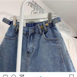 ✅Quần Jeans Ngố Nữ Đai Nút