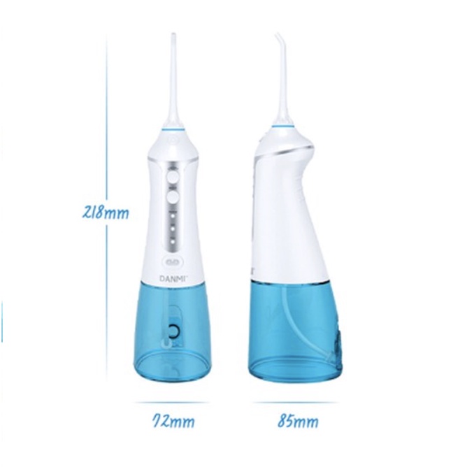 [Hàng nội địa Hàn Quốc] Máy tăm nước DANMI Hàn Quốc cầm tay chống thấm nước [Kèm củ sạc, hộp đựng 2 đầu xịt và túi vải đựng máy cao cấp]