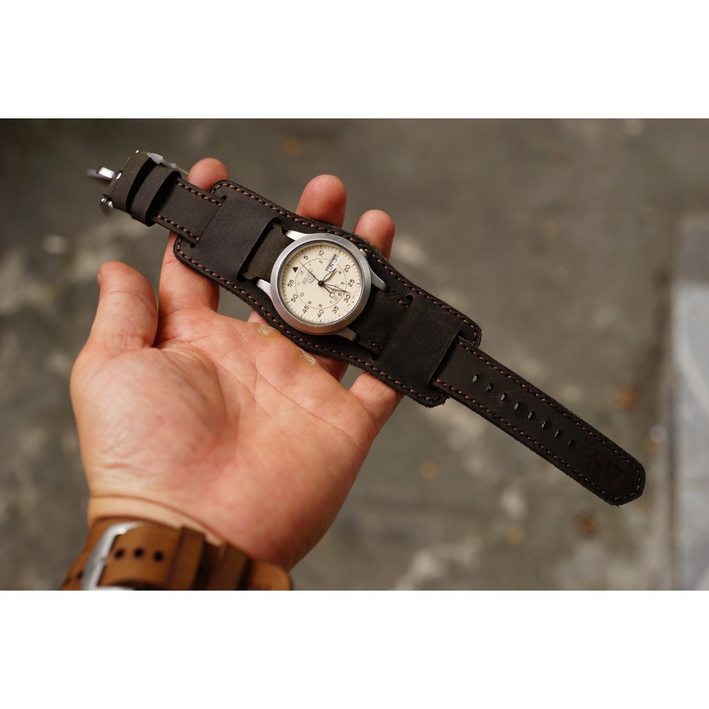 Combo Dây Đồng Hồ Da Thật RAM Leather B2 + RAM 1953 Da Bò Quân Đội Đức Bundstraps  Bền Đẹp