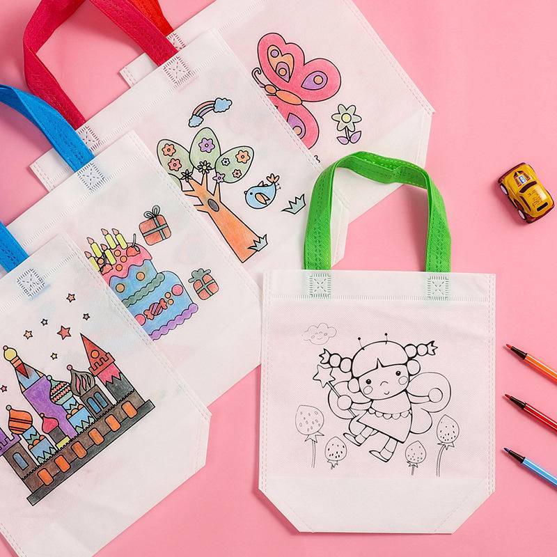 Túi Vải Vẽ Graffiti DIY Thân Thiện Với Môi Trường Cho Bé
