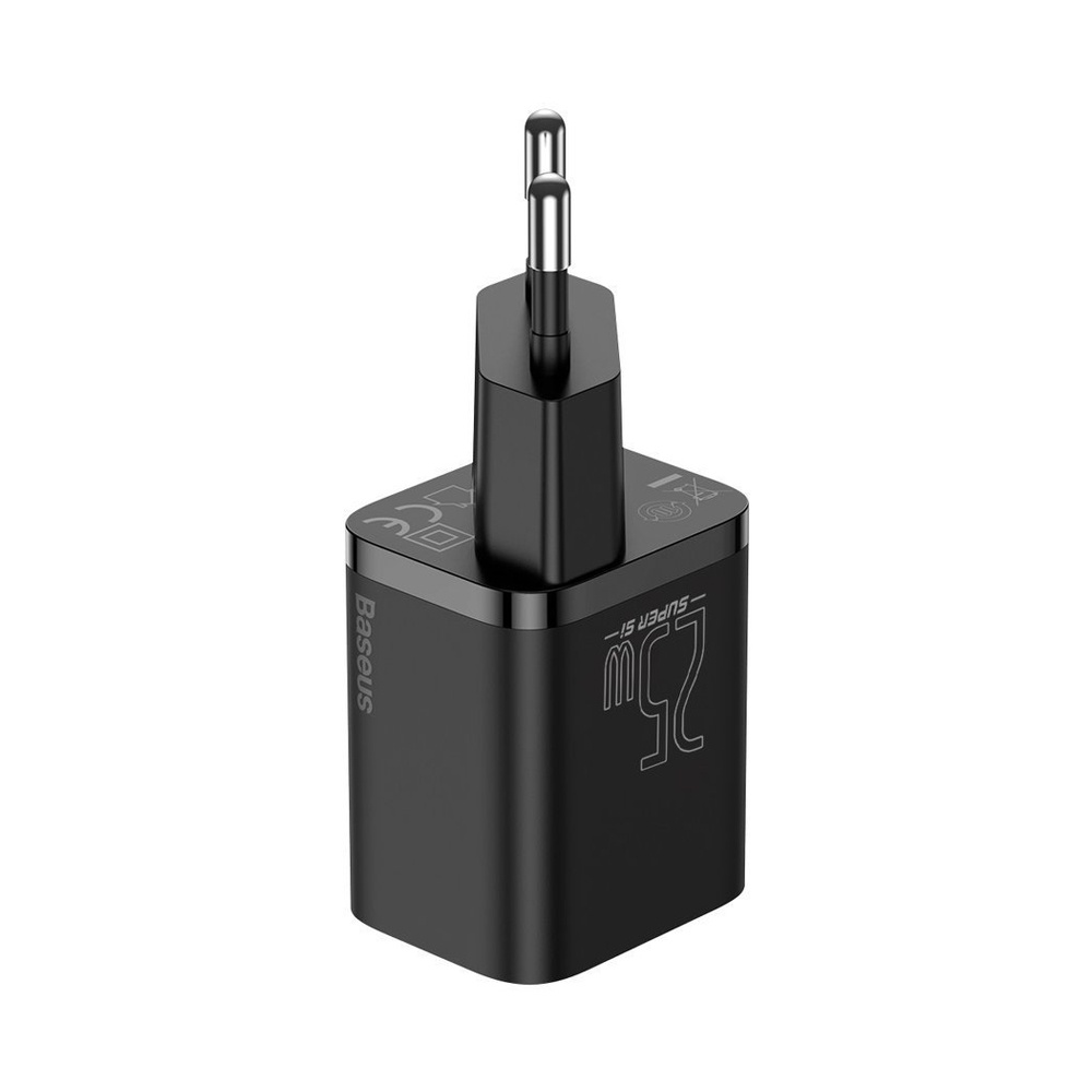 Cục Sạc Baseus Super SI 25W 1x Type-C kèm Cáp Type-C 1M (Đen) - Bảo hành 12 tháng