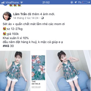 Quần áo trẻ em chất vải thô mềm siêu đẹp
