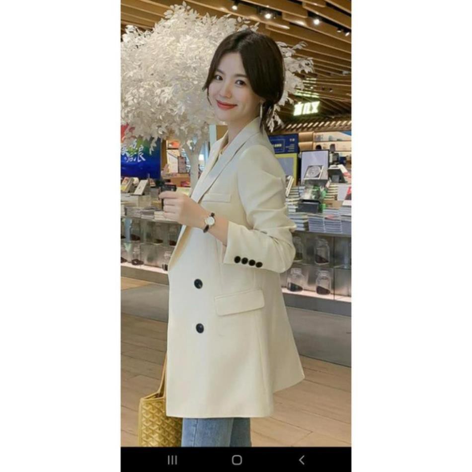 Áo vest nữ dáng dài dính 4 khuy tay nhiều màu chất vải cao cấp | BigBuy360 - bigbuy360.vn