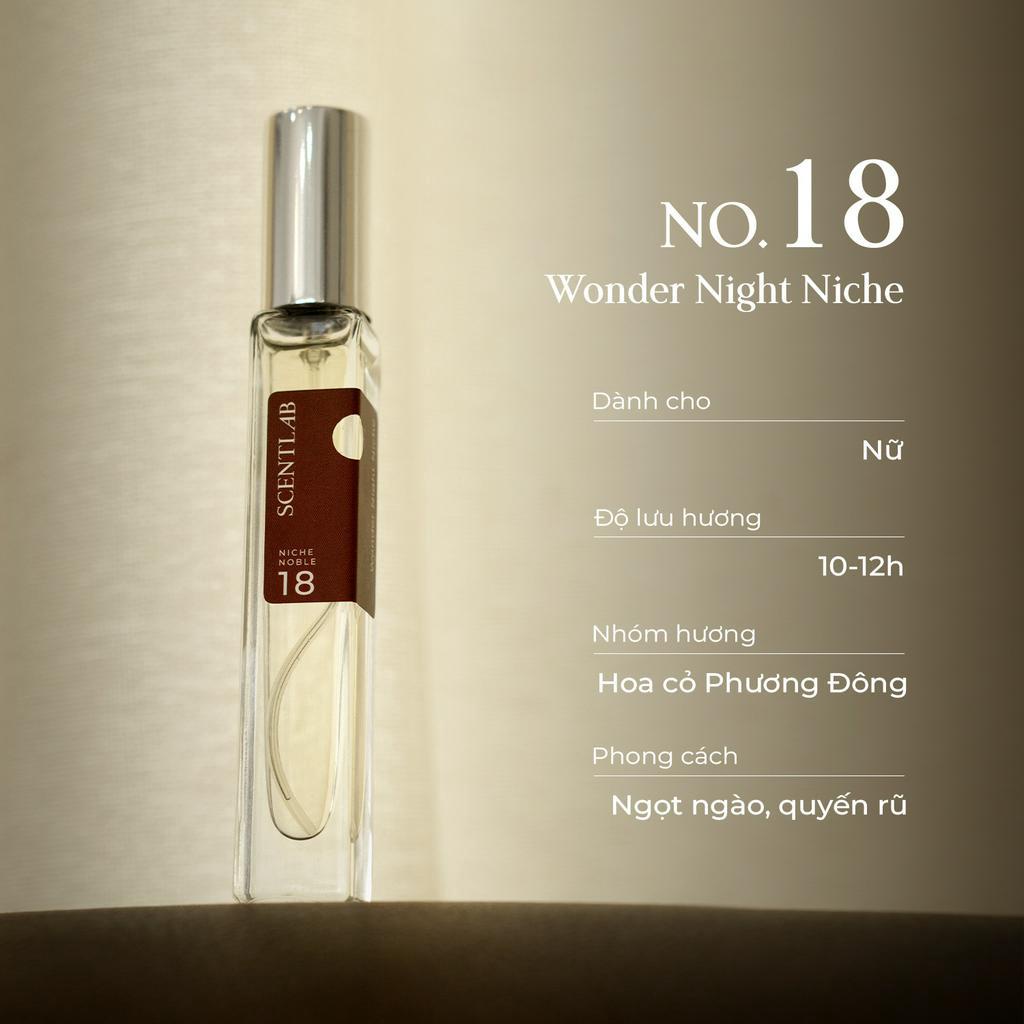 Nước Hoa Nữ SCENTLAB No.18 Noble Wonder Night Niche 10ml Trưởng Thành, Nữ Tính
