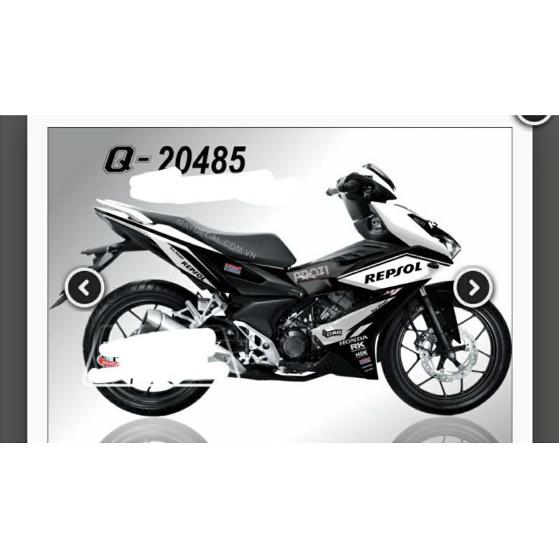 tem rời winner x xe trắng phối đen- decal ruby