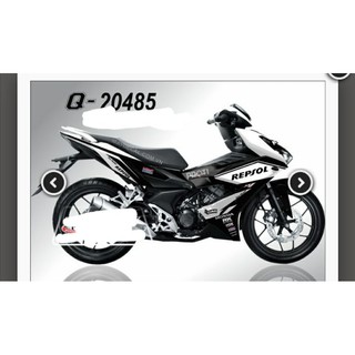 Tem rời winner x xe trắng phối đen- decal ruby