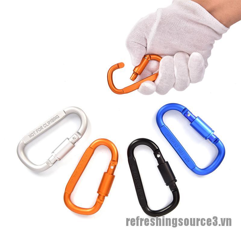 1 Móc Khóa Hợp Kim Nhôm Hình Chữ D Kèm 1 Ốc Vít Chữ D Cho Leo Núi