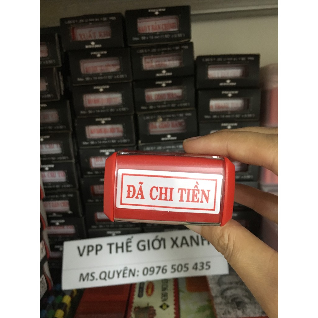 CON DẤU CÁC LOẠI (Dấu đã thu tiền, đã chi tiền, sao y bản chính, đã giao hàng,...........)