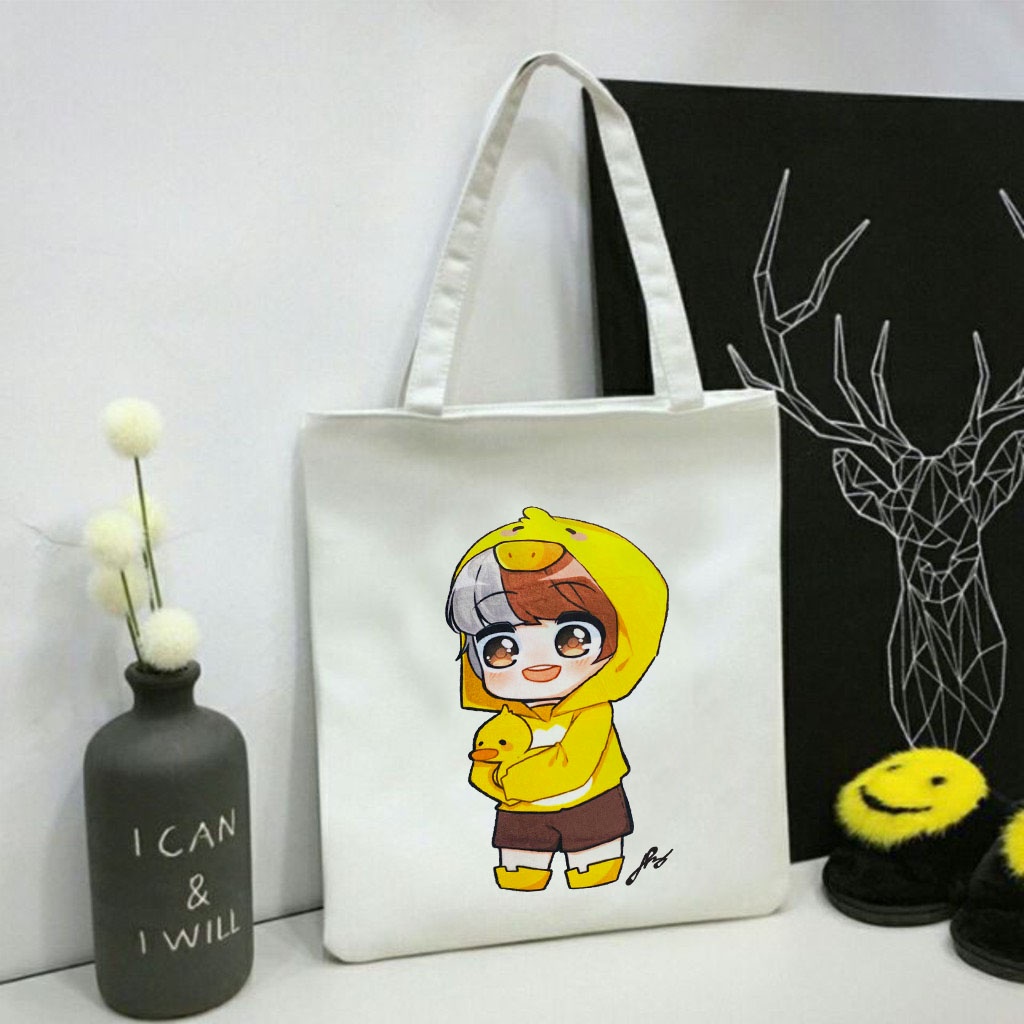 Túi tote túi vải Hero Team canvas xách vai in hình Simmy Sammy Đào Timmy phong cách Hàn Quốc đi học giá rẻ