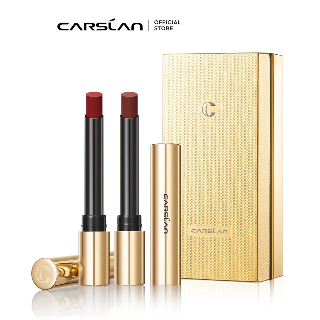 Set 2 thỏi son Carslan Kiss Flame Kiss 0.8g+0.8g trang điểm cao cấp