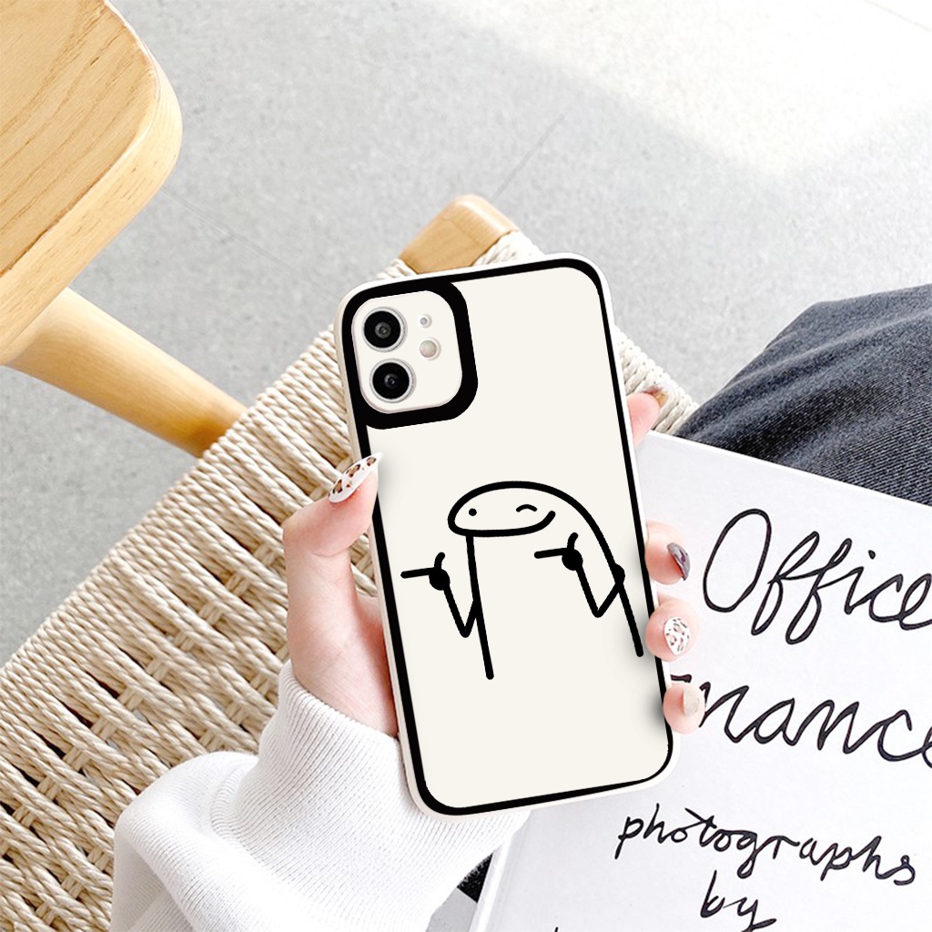 Ốp iphone - Ốp lưng iphone cạnh vuông viền camera Flork nháy mắt dành cho ip 6 đến 14promax - ng139