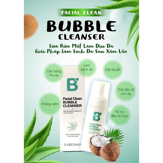 sữa rửa mặt BUBBLE CLEANSER dạng bọt