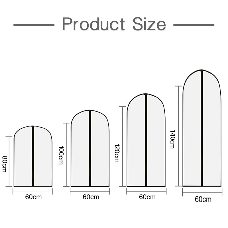 Túi Nhựa Bọc Quần Áo Chống Bụi Bẩn 60 * 120cm Ốp